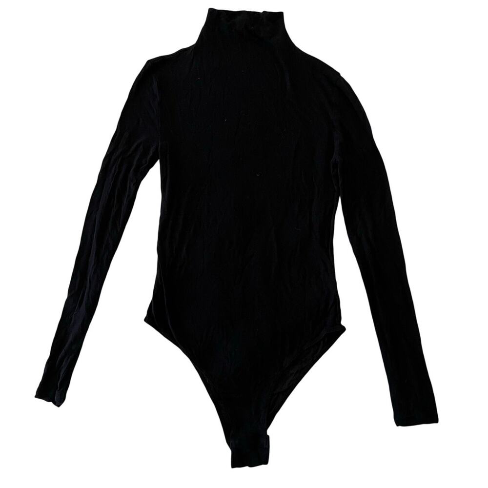 Leith Mockneck Bodysuit Black Size Small